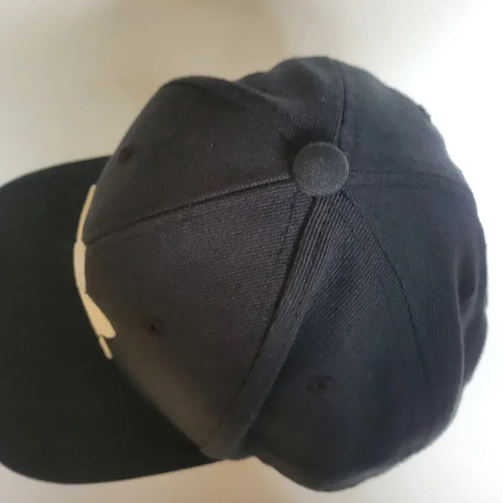 Adidas Trefoil Throwback Logo Hat Cap Youth Kids Boys Adjustable Snapback Black